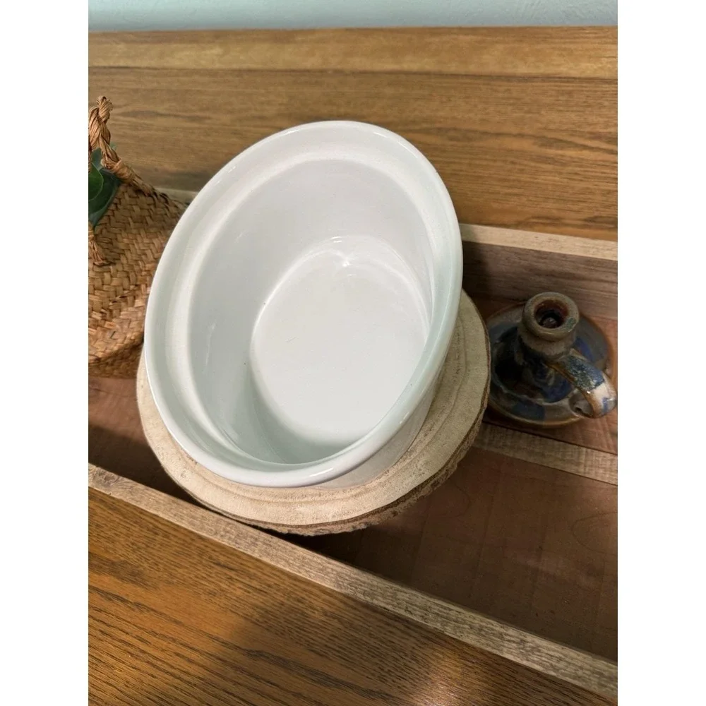 Vintage BIA Cordon Bleu White Duck Casserole Dish